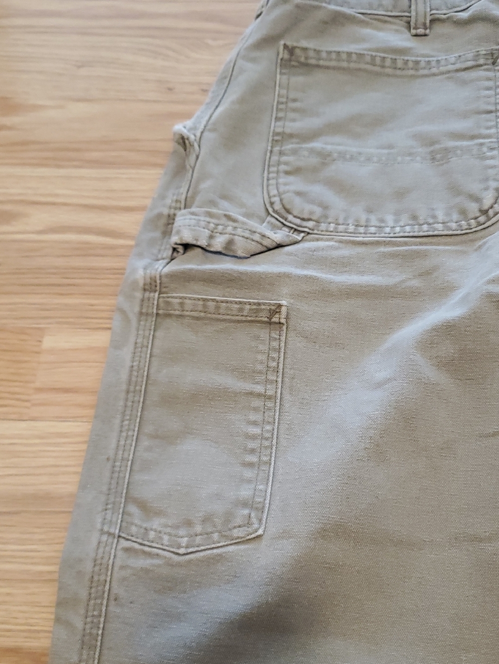 Vintage Carhartt Distressed Carpenter Pants – Gray/Sage Green  34/30 - Picture 4 of 9